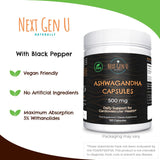120 Ashwagandha With Withanolides 500 mg Strength Capsules