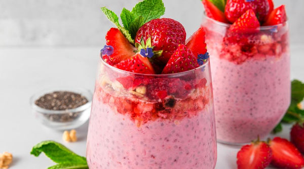 Dairy Free Strawberry Chia Seed Pudding