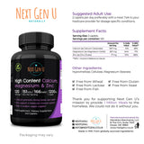240 Calcium Magnesium and Zinc Tablets Supplement High Strength Vegan