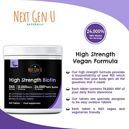 365 High Strength Vegan Biotin Tablets
