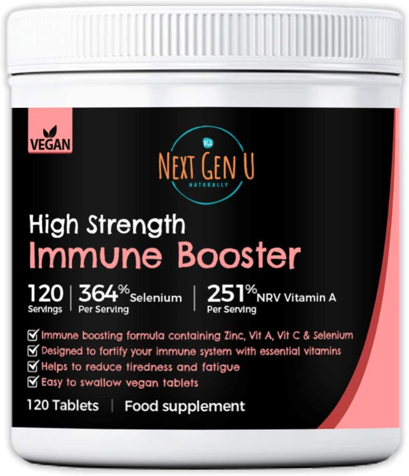 120 Immune Booster Tablets High Strength Vegan Support Supplement