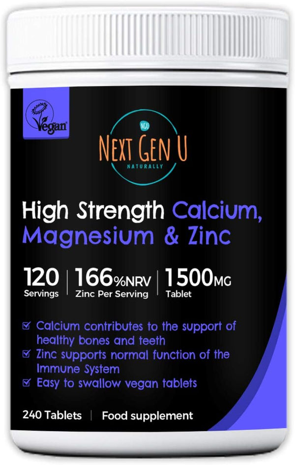 240 Calcium Magnesium & Zinc Vegan Caplets