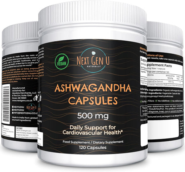 120 Ashwagandha 500 mg Strength Capsules