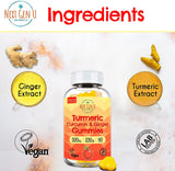 Turmeric Curcumin Gummies with Ginger Extracts
