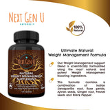 Natural Weight Management Supplement - 120 High Strength Vegan Capsules