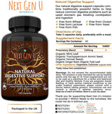 Natural Digestive Support - 120 High Strength Vegan Capsules
