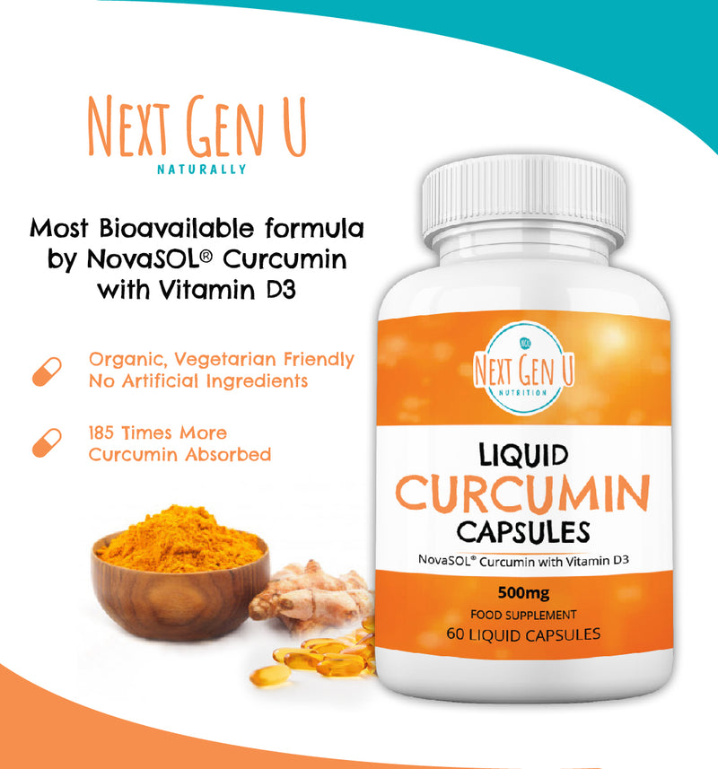 60 NOVASOL Organic Vegan Liquid Curcumin Capsules
